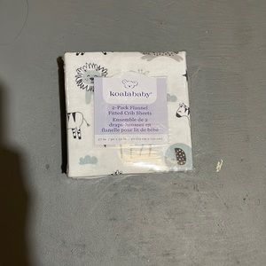 Koala baby 1 pack flannel fitted crib sheet safari print.